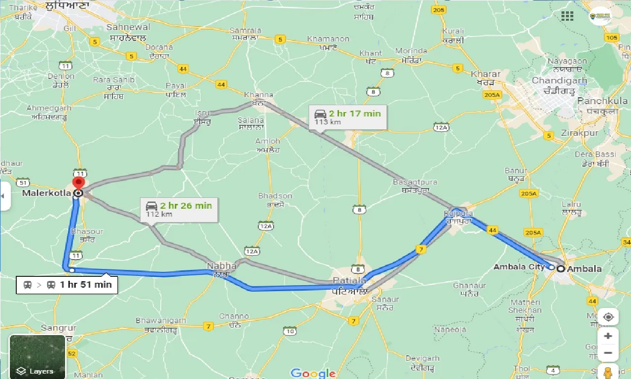 ambala-to-malerkotla-one-way