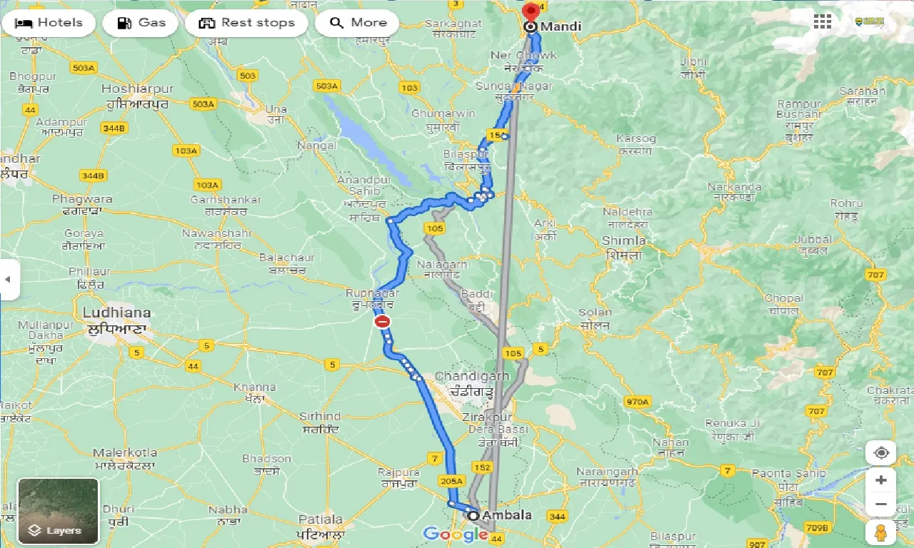 ambala-to-mandi-one-way