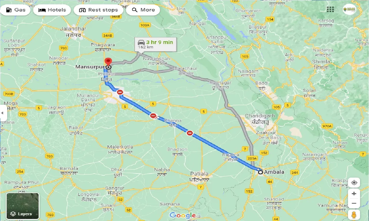 ambala-to-mansurpur-one-way