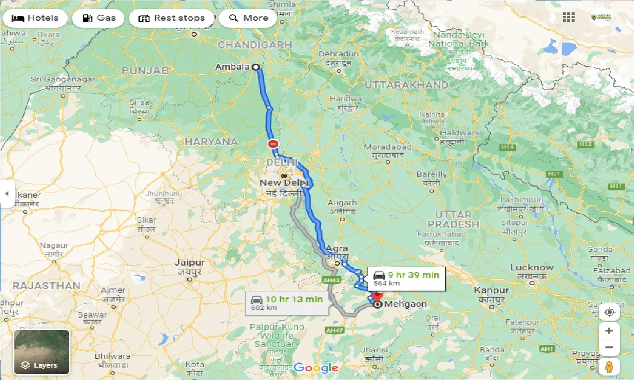 ambala-to-mehgaon-one-way