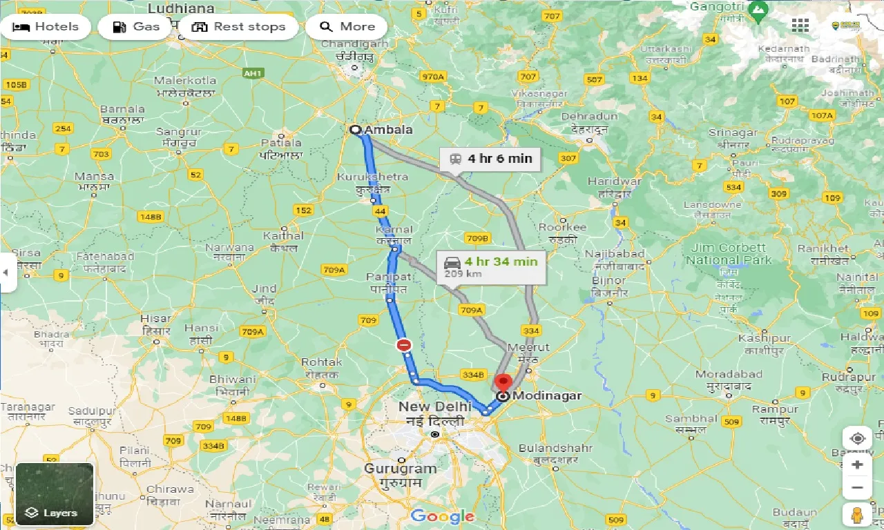 ambala-to-modinagar-one-way