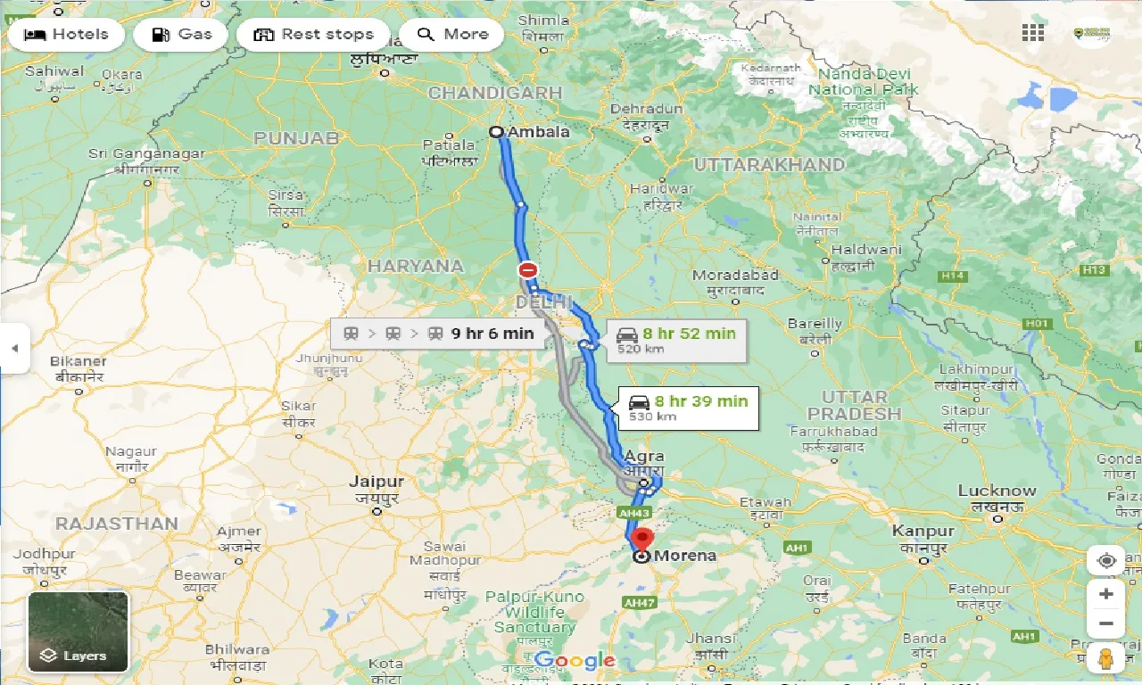 ambala-to-morena-one-way