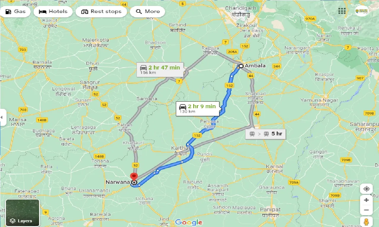 ambala-to-narwana-one-way