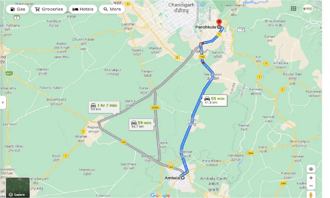 ambala-to-panchkula-round-trip