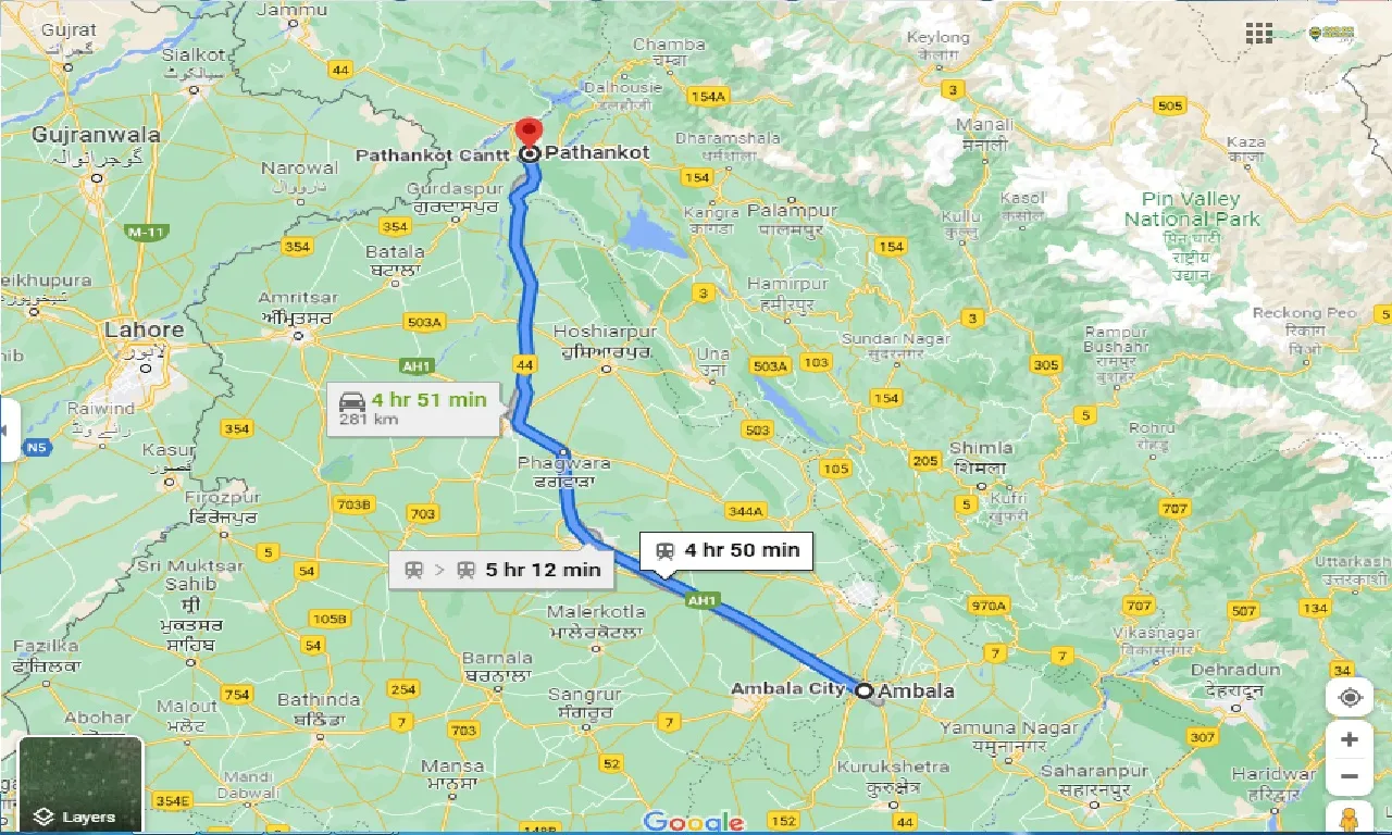 ambala-to-pathankot-one-way