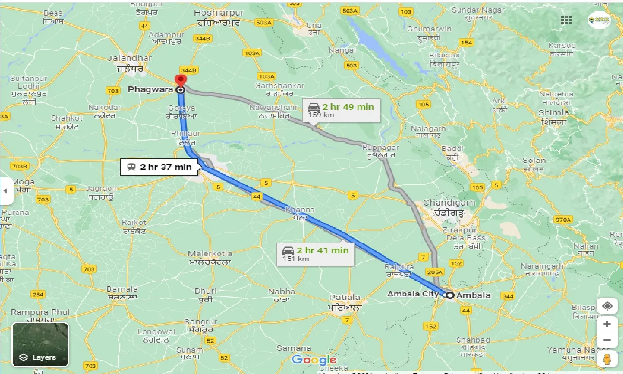 ambala-to-phagwara-one-way