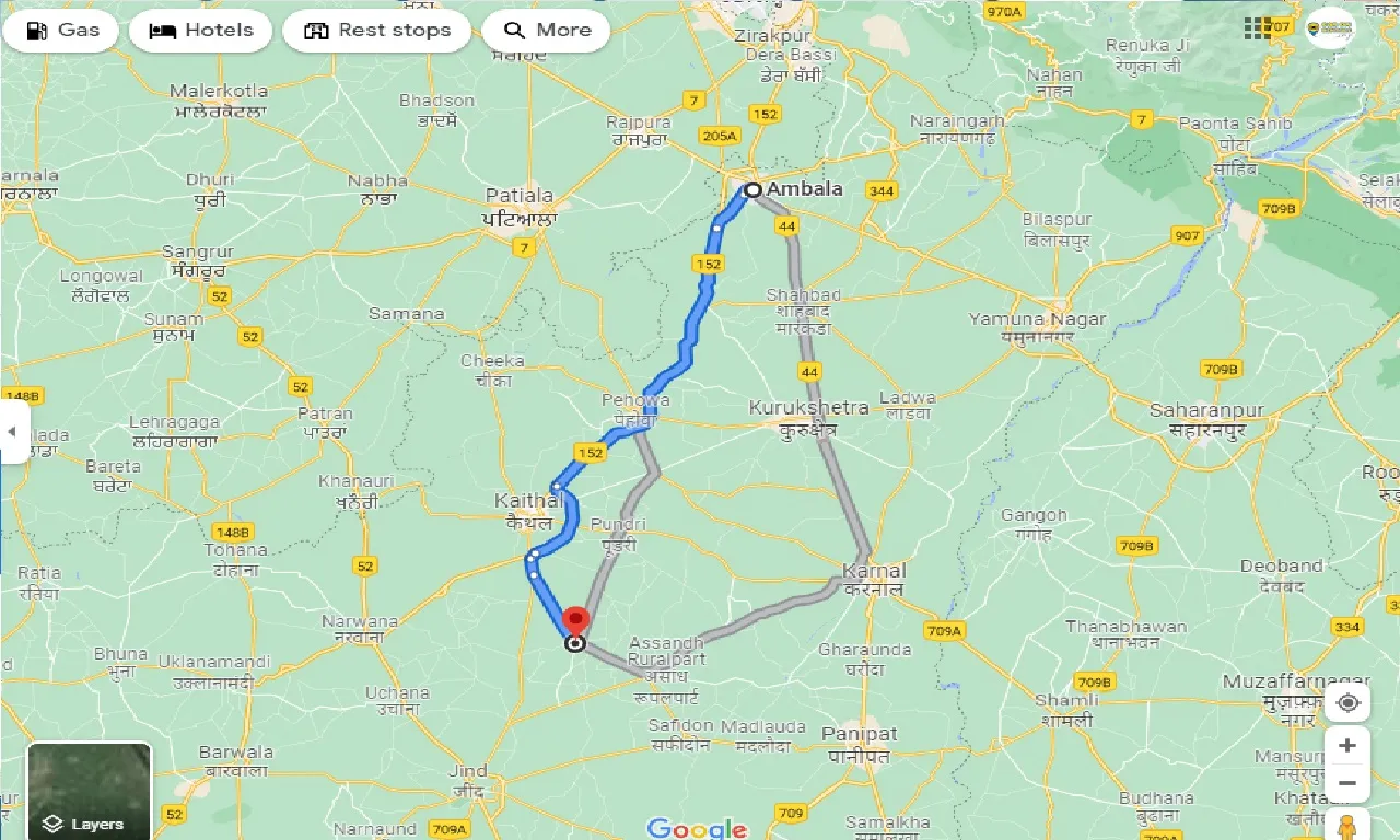 ambala-to-rajound-one-way