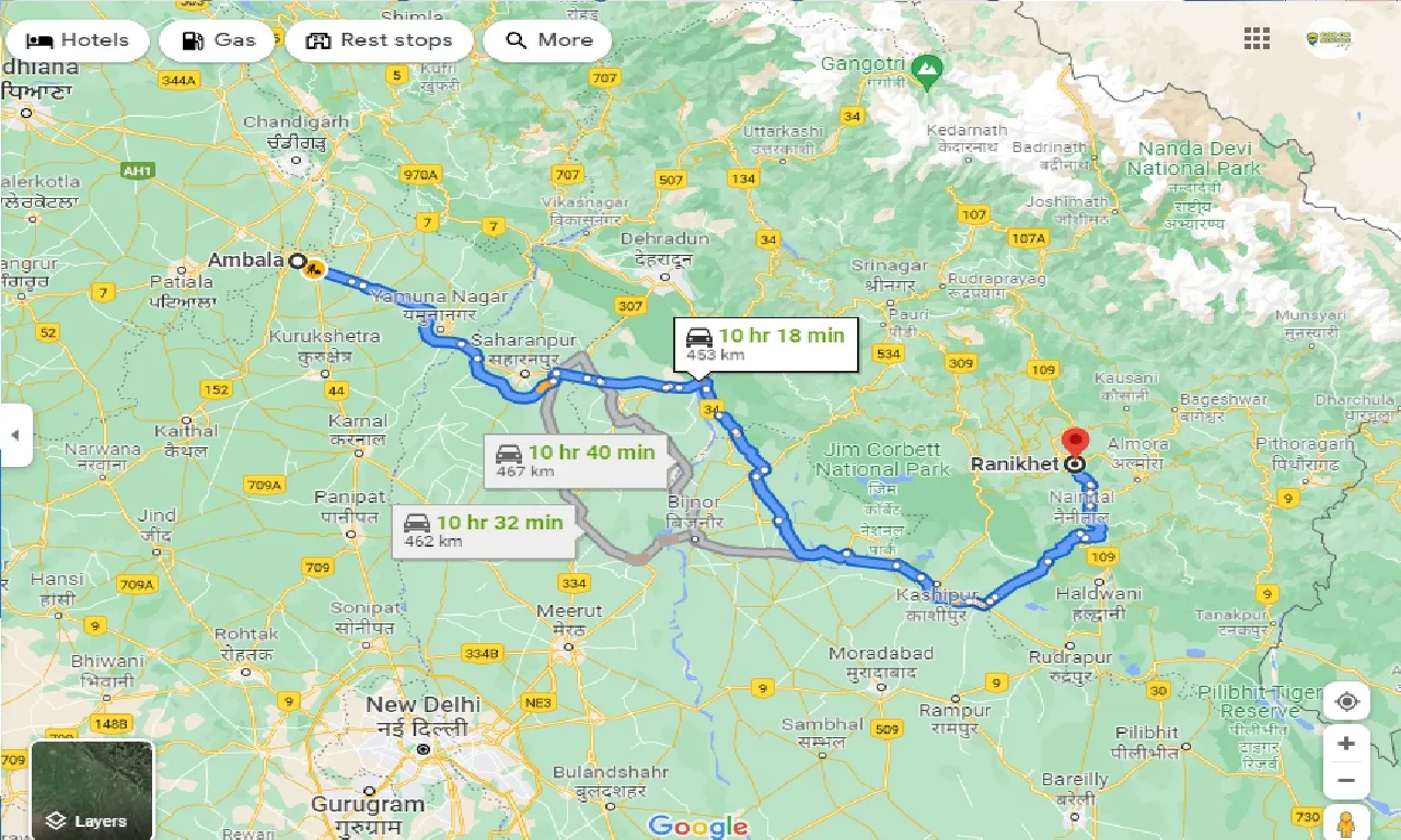 ambala-to-ranikhet-one-way