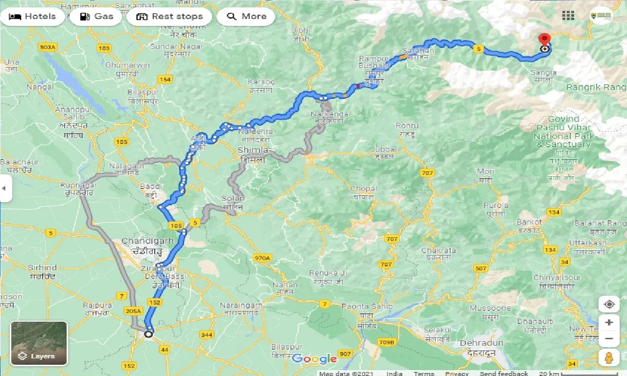 ambala-to-reckong-peo-one-way