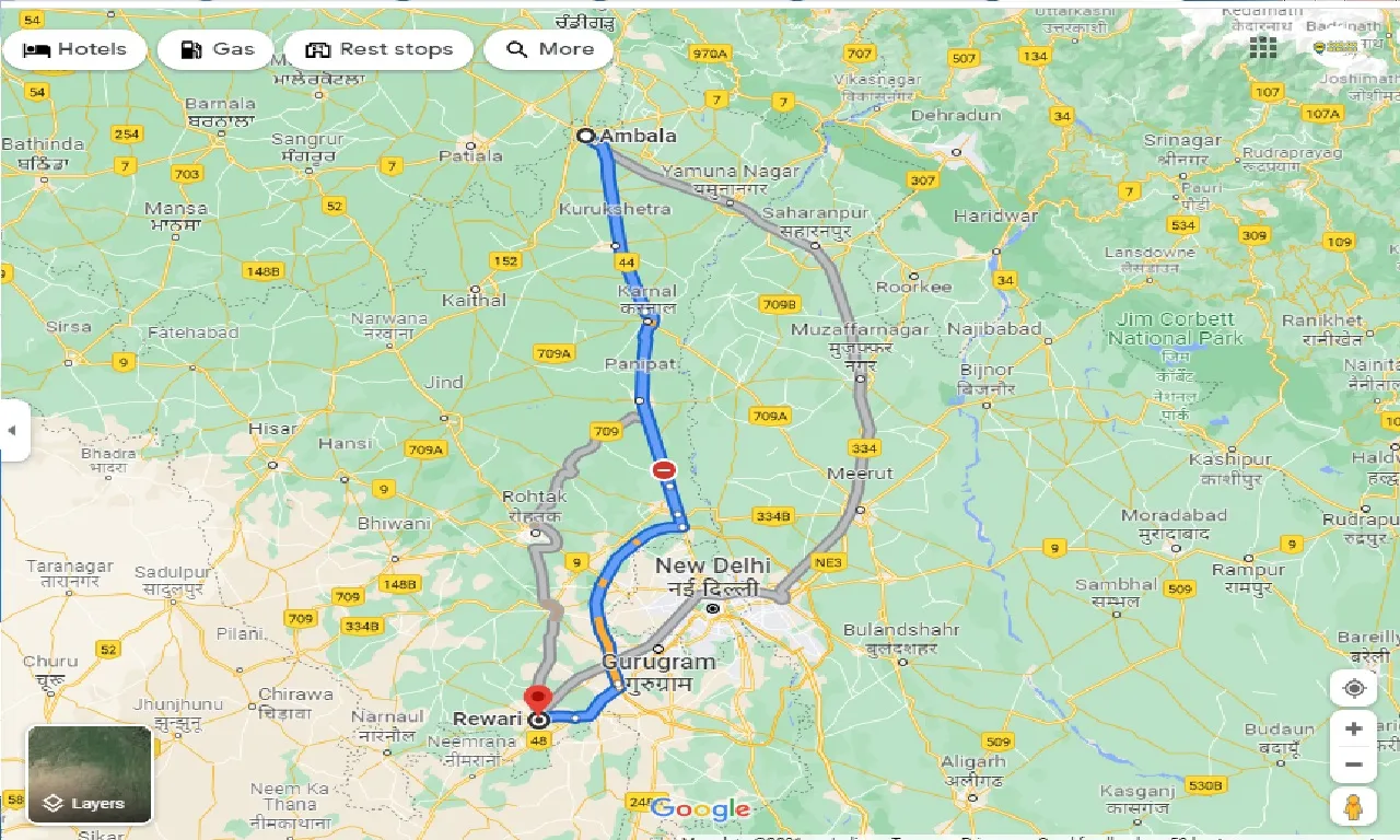 ambala-to-rewari-one-way