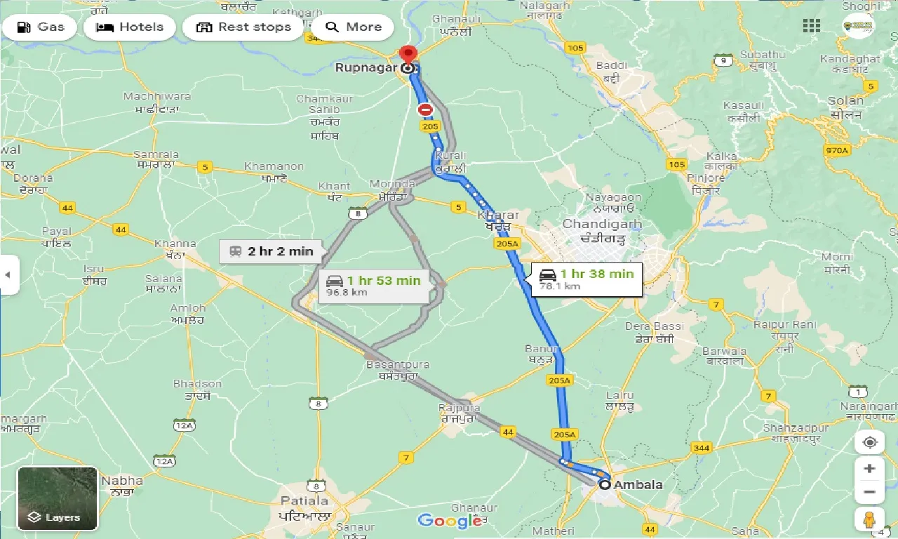 ambala-to-rupnagar-one-way
