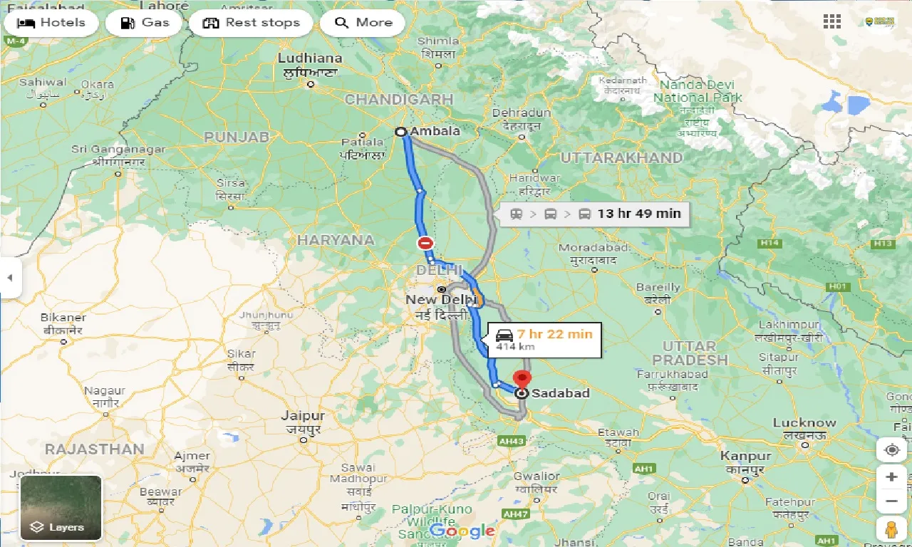 ambala-to-sadabad-one-way