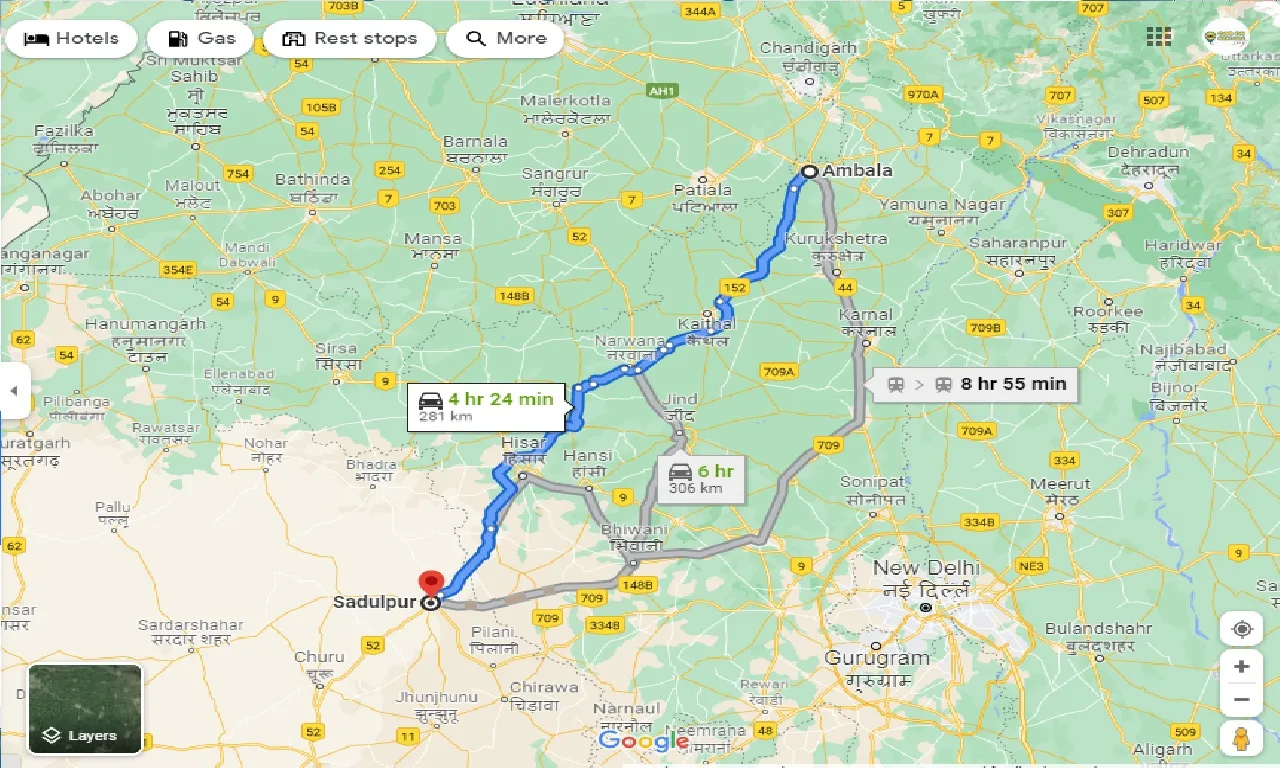 ambala-to-sadulpur-one-way