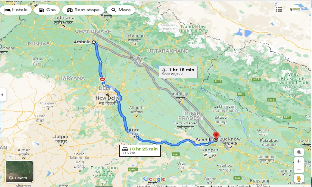 ambala-to-sandila-one-way