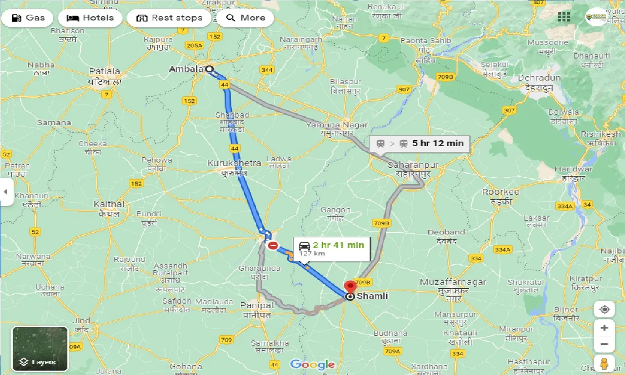ambala-to-shamli-one-way