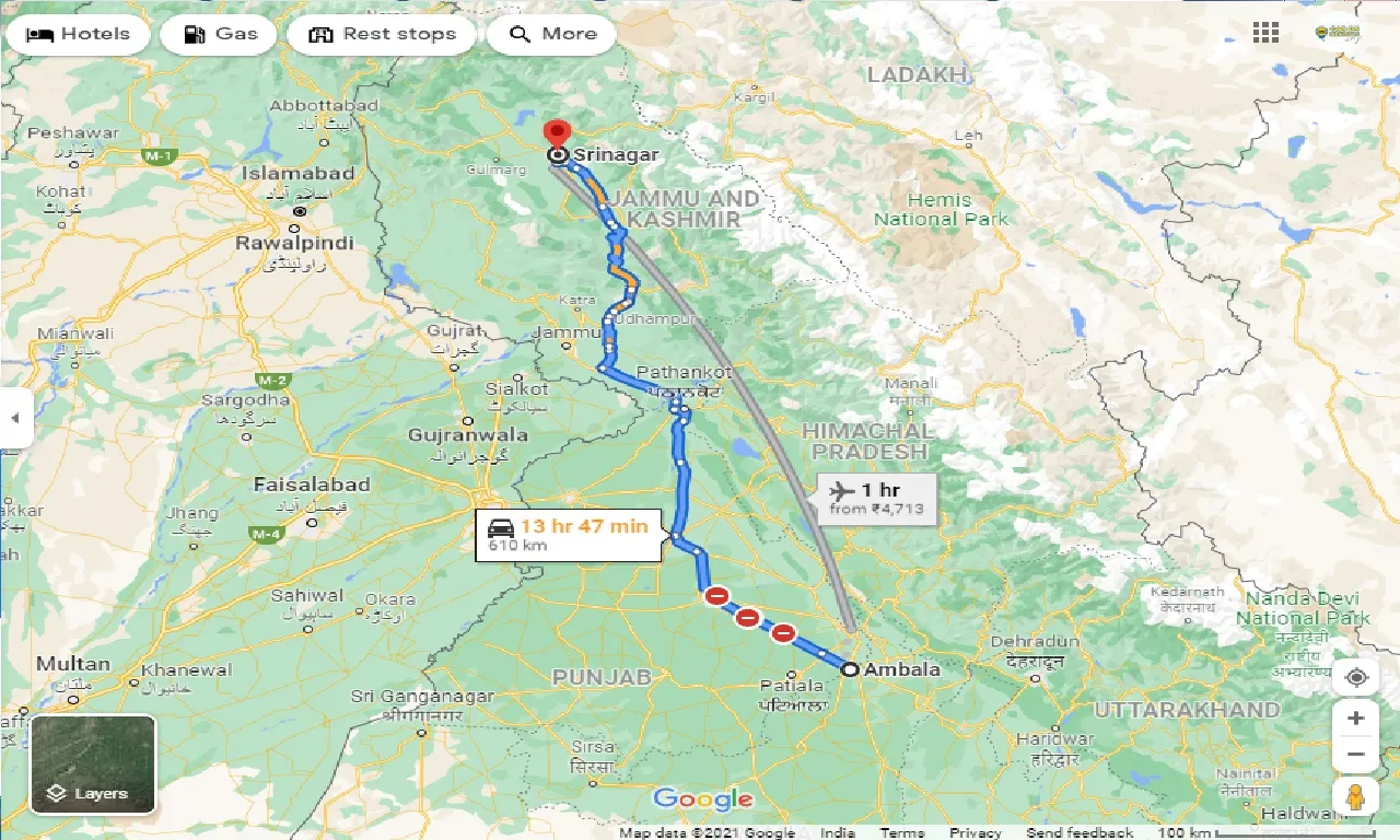 ambala-to-srinagar-one-way