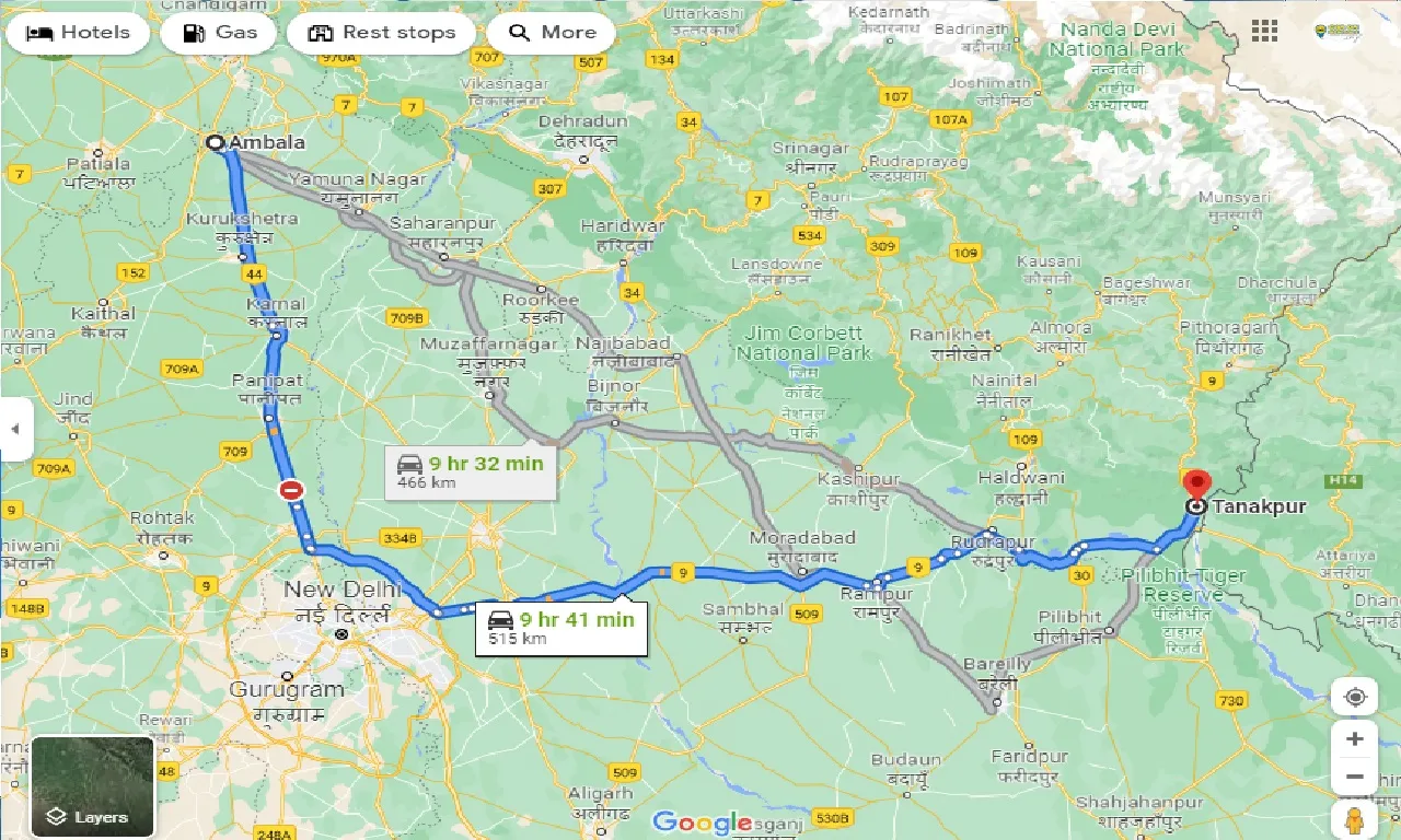 ambala-to-tanakpur-one-way