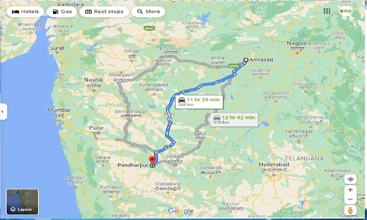 amravati-to-pandharpur-round-trip
