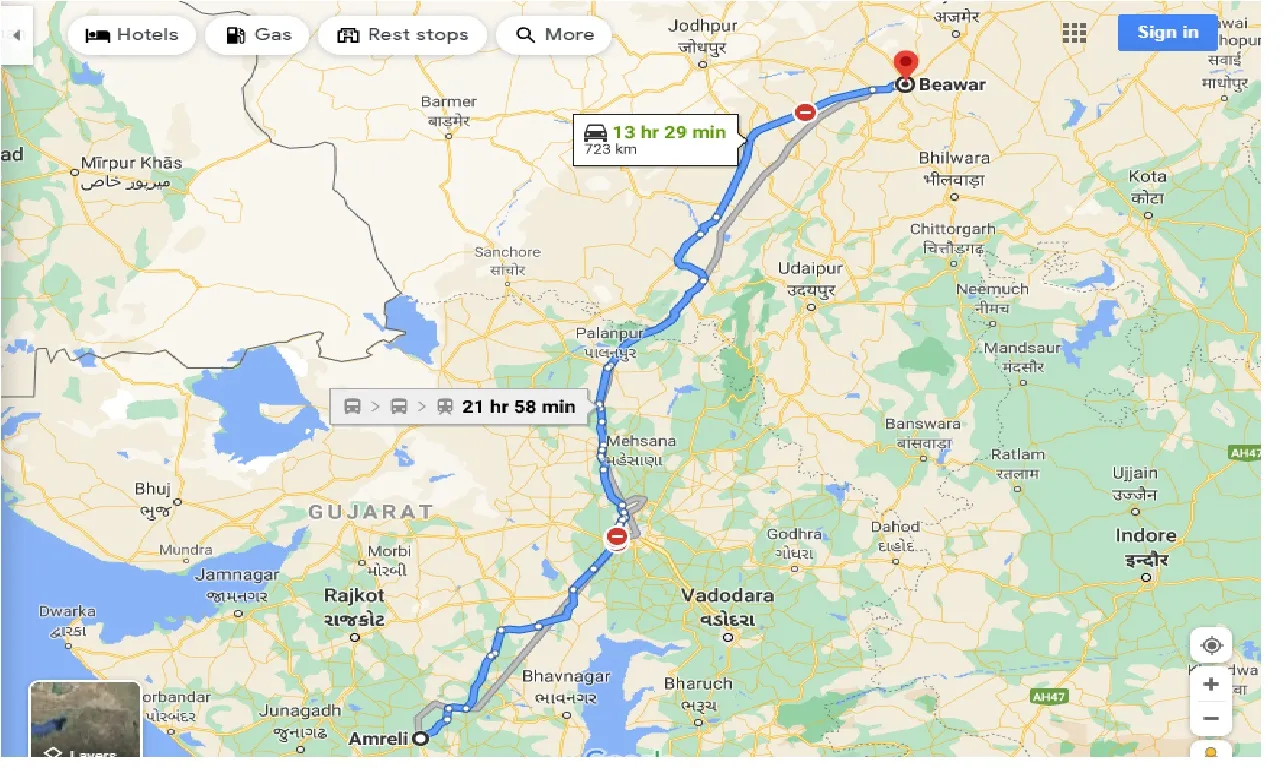 amreli-to-beawar-one-way