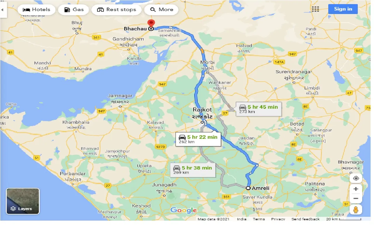 amreli-to-bhachau-taxi