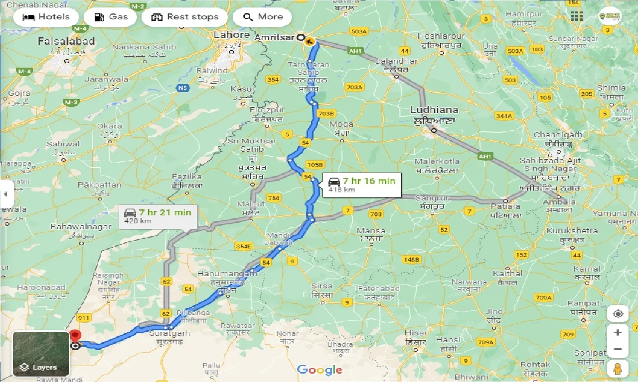 amritsar-to-anupgarh-taxi