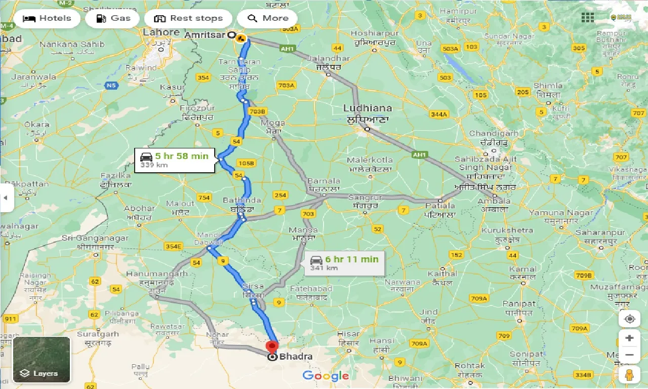 amritsar-to-bhadra-taxi