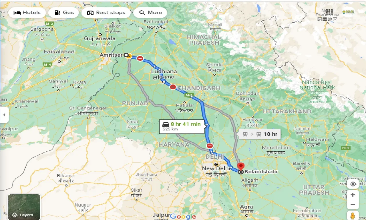 amritsar-to-bulandshahr-taxi