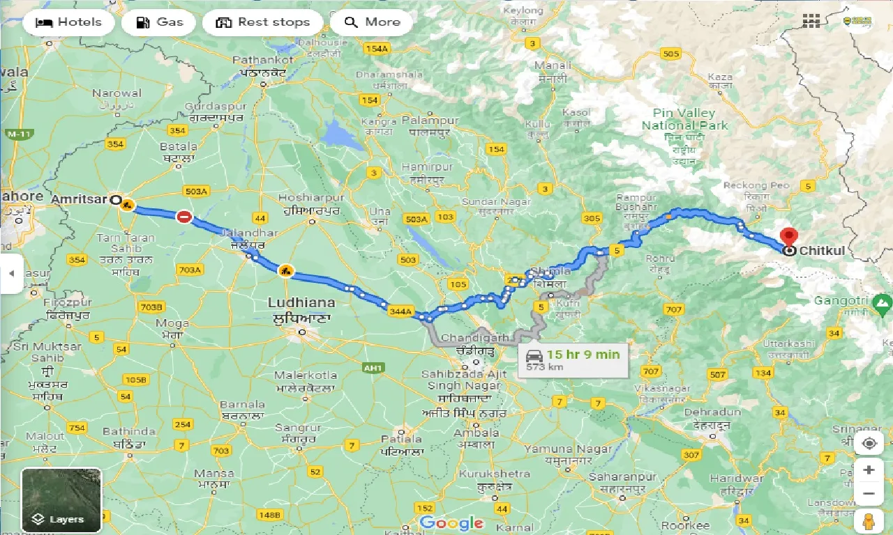 amritsar-to-chitkul-taxi