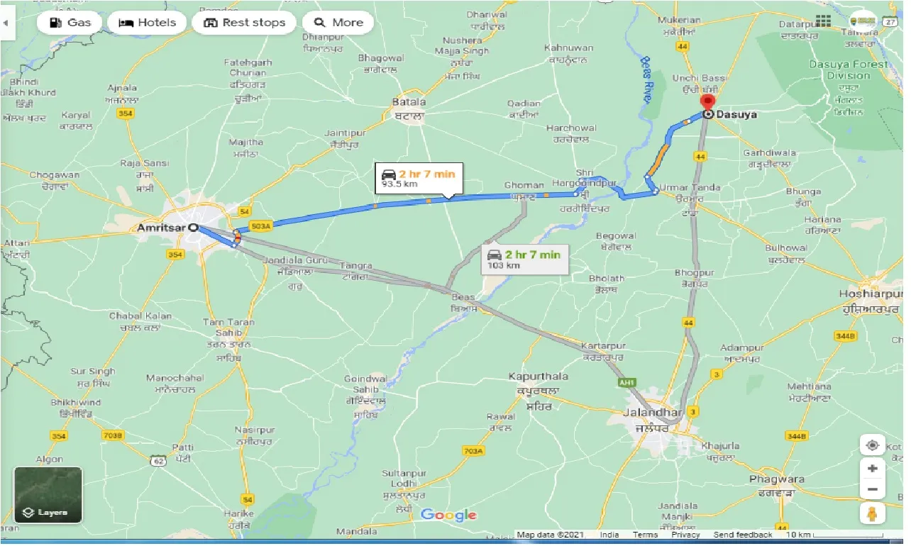 amritsar-to-dasuya-one-way