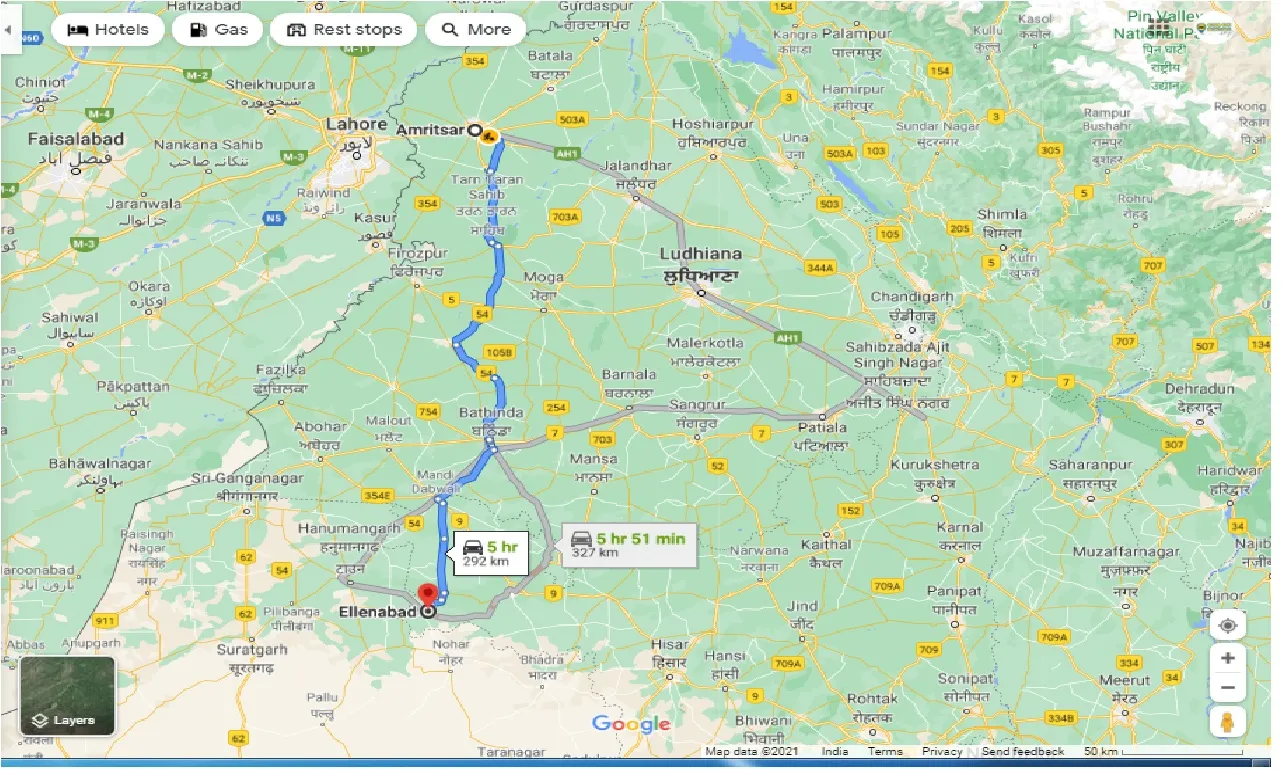 amritsar-to-ellenabad-one-way
