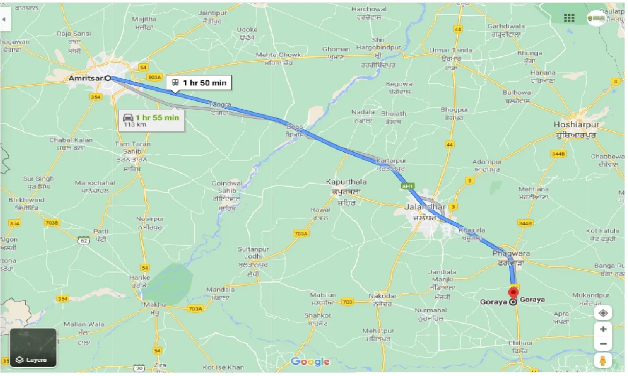 amritsar-to-goraya-taxi