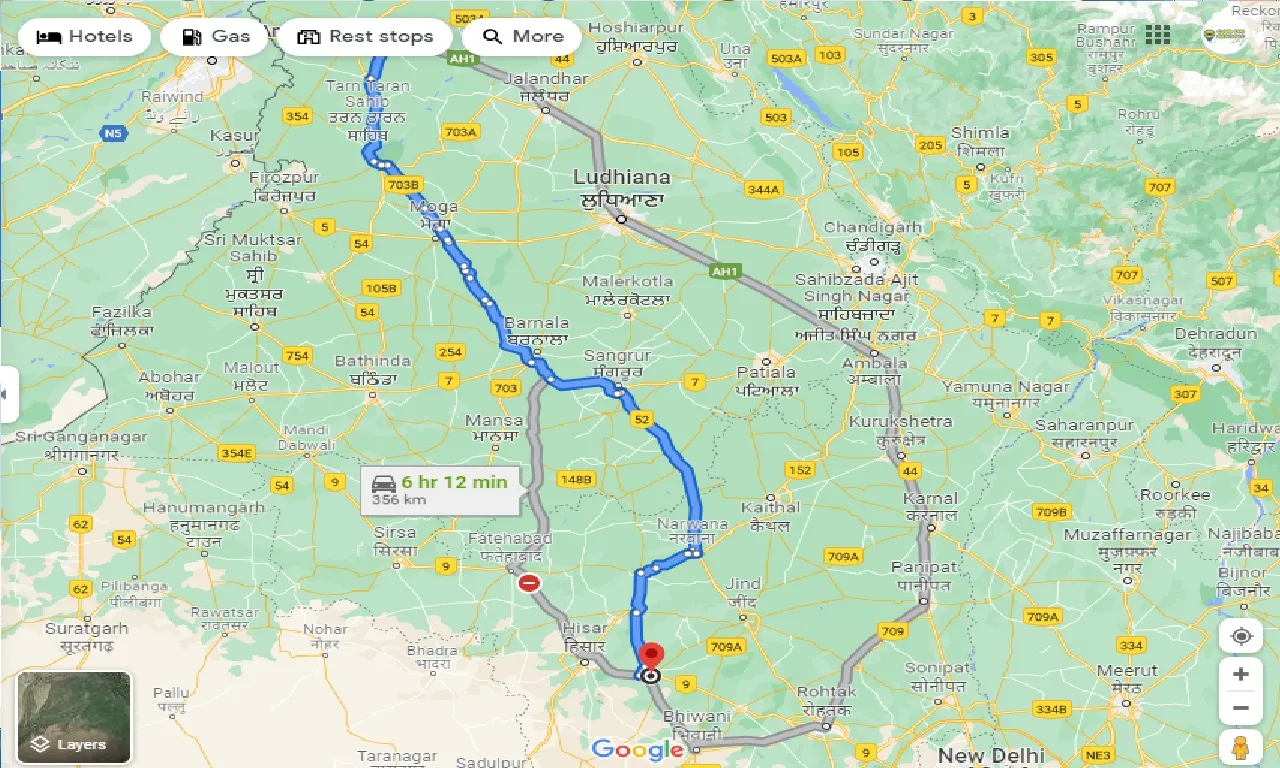 amritsar-to-hansi-one-way