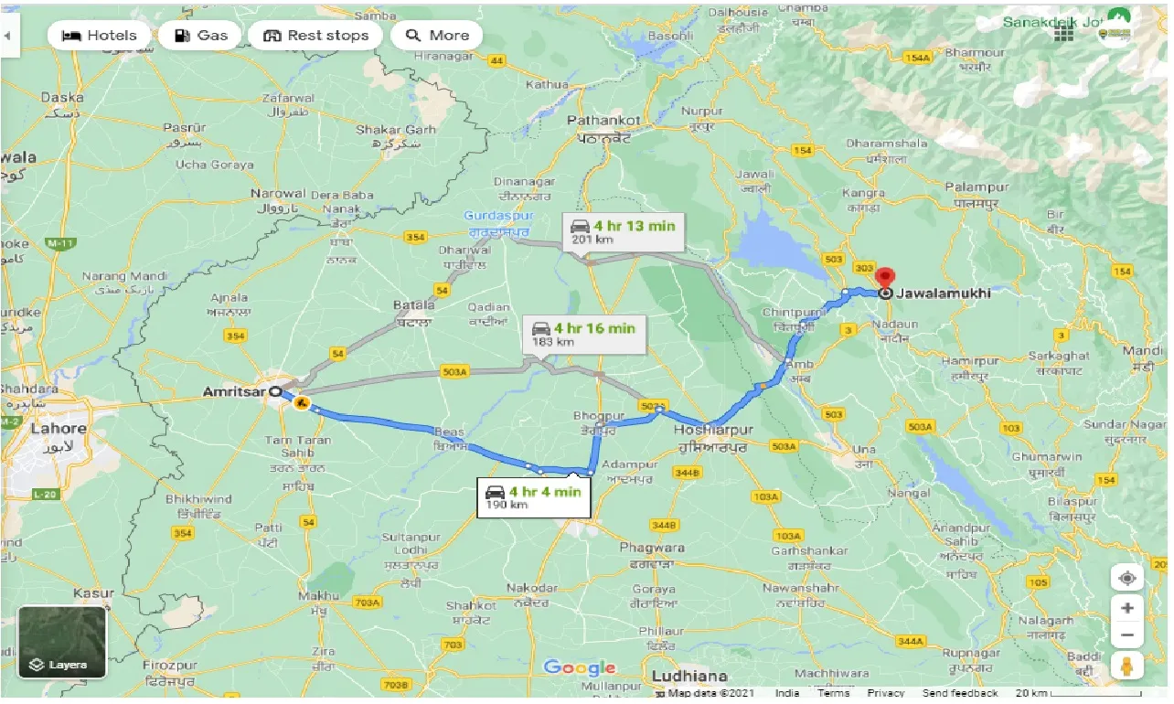 amritsar-to-jawalamukhi-taxi