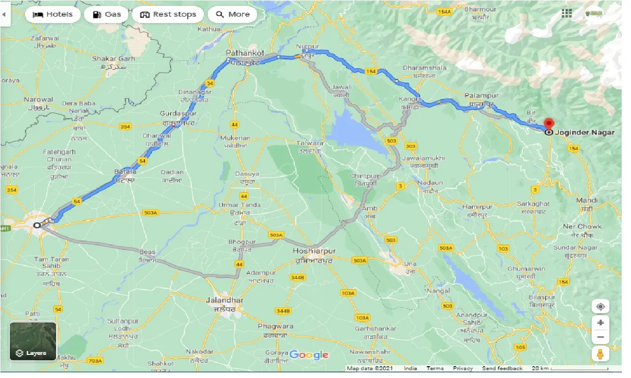 amritsar-to-joginder-nagar-one-way
