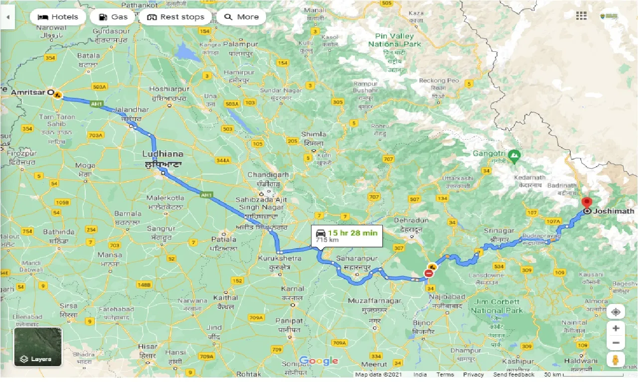 amritsar-to-joshimath-one-way