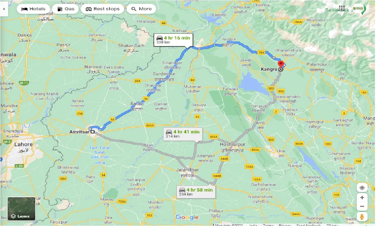 amritsar-to-kangra-taxi