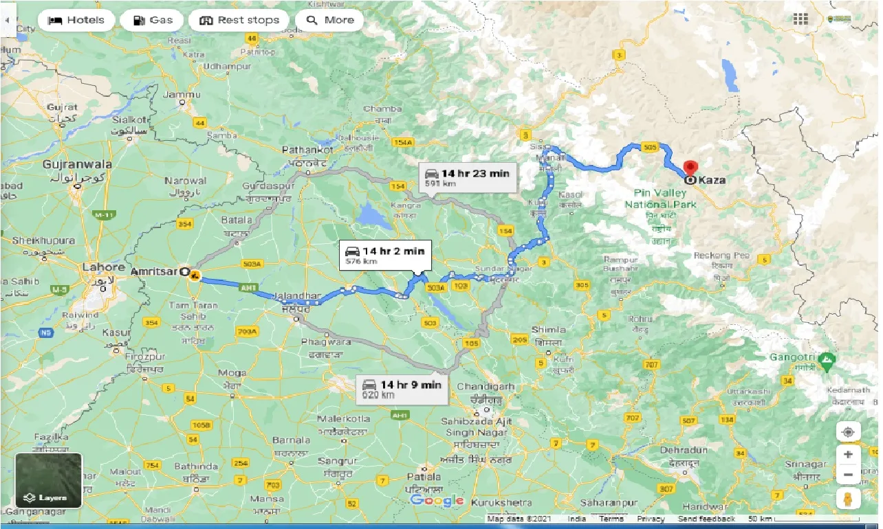 amritsar-to-kaza-one-way