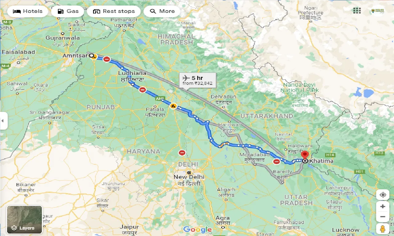 amritsar-to-khatima-one-way