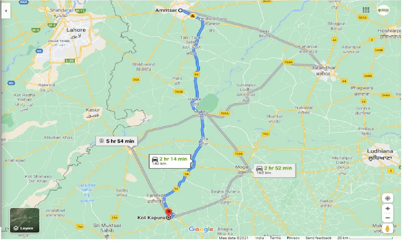 amritsar-to-kot-kapura-one-way