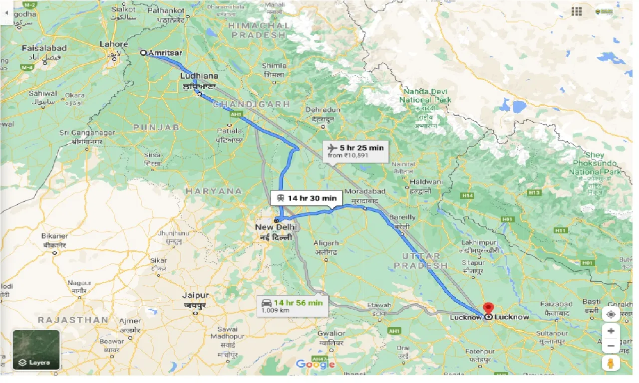 amritsar-to-lucknow-taxi