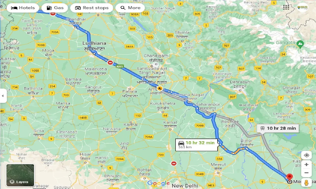 amritsar-to-moradabad-one-way