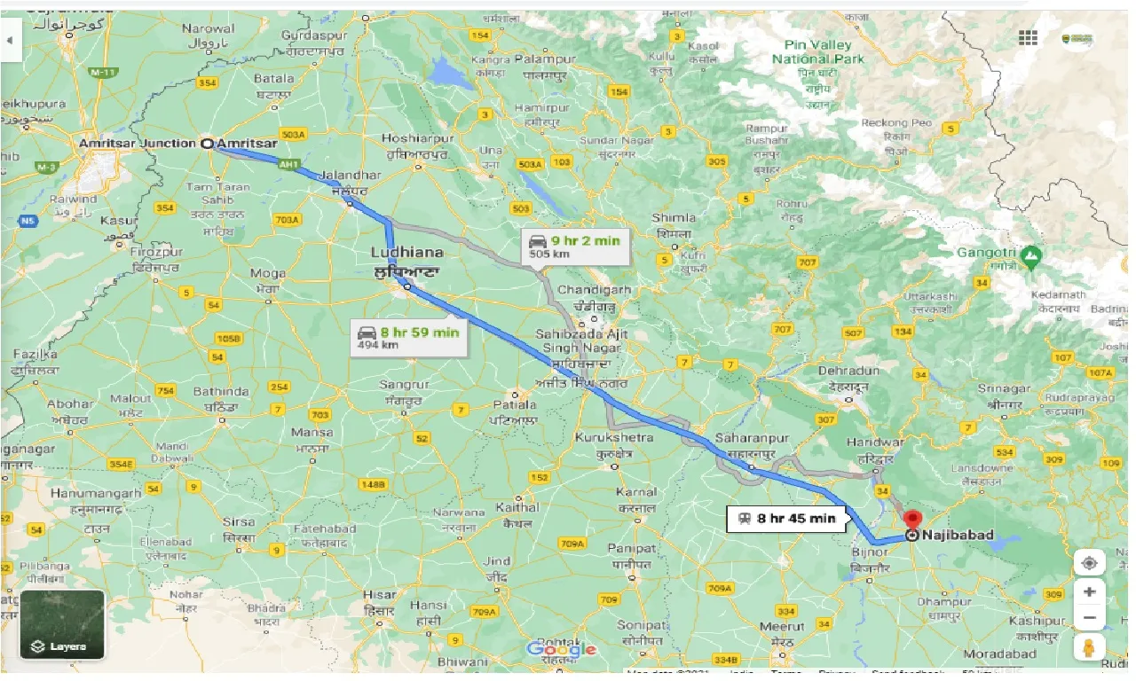amritsar-to-najibabad-one-way