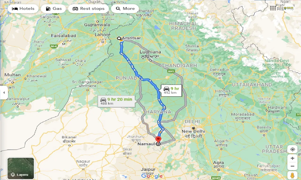 amritsar-to-narnaul-one-way