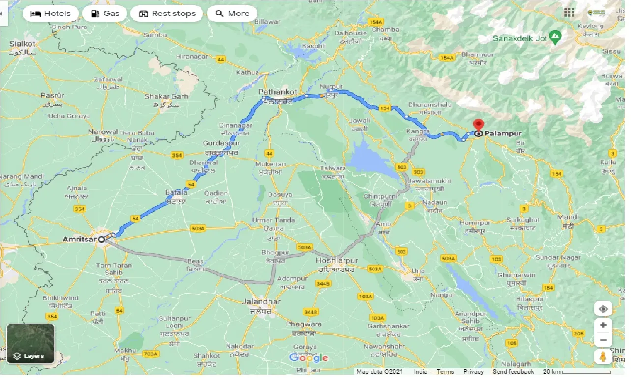 amritsar-to-palampur-taxi