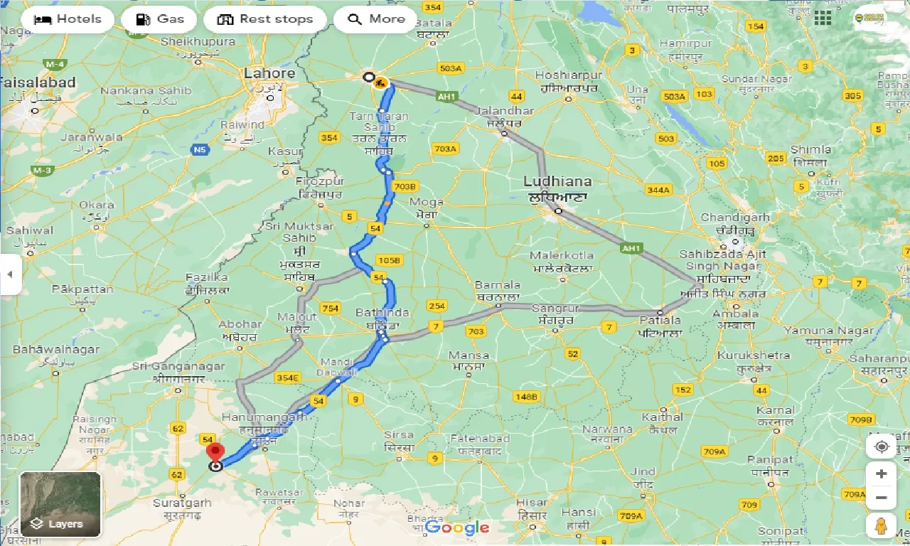 amritsar-to-pilibhanga-one-way