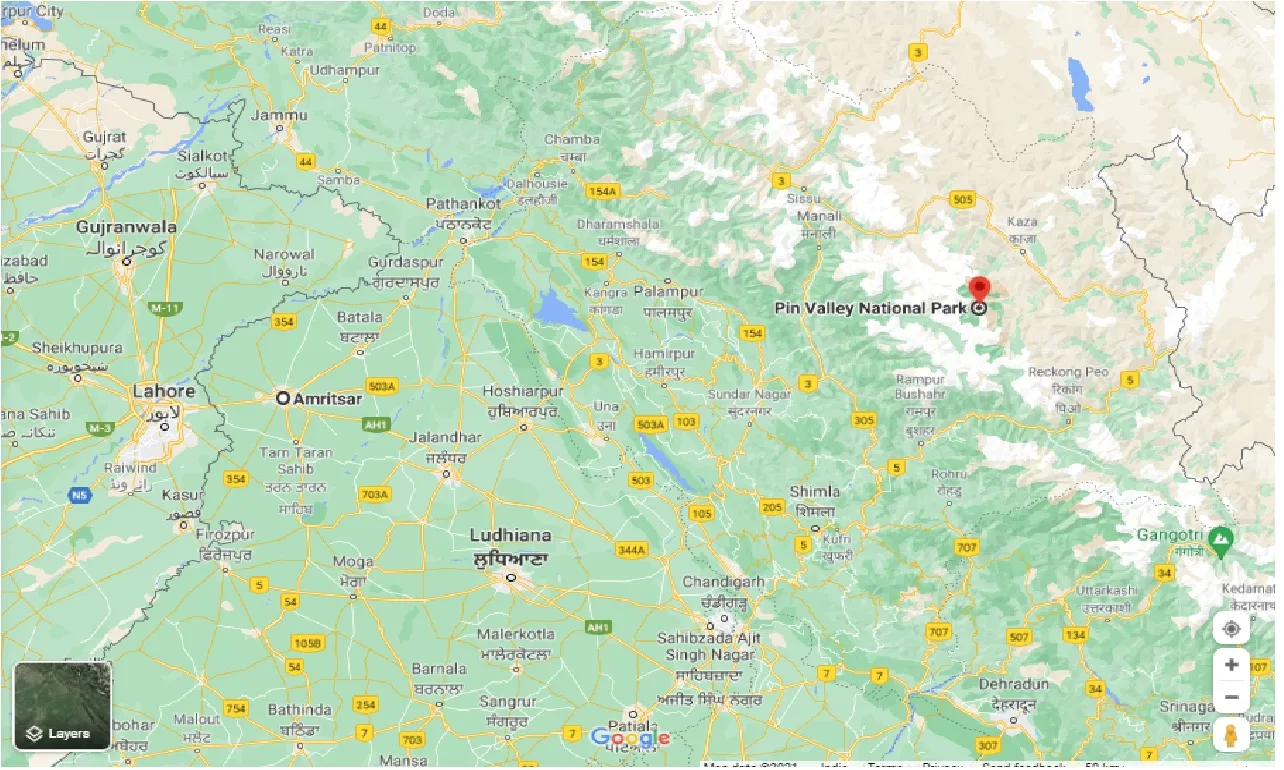 amritsar-to-pin-valley-national-park-one-way
