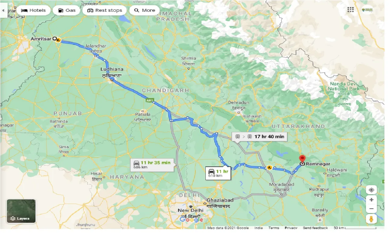 amritsar-to-ramnagar-taxi
