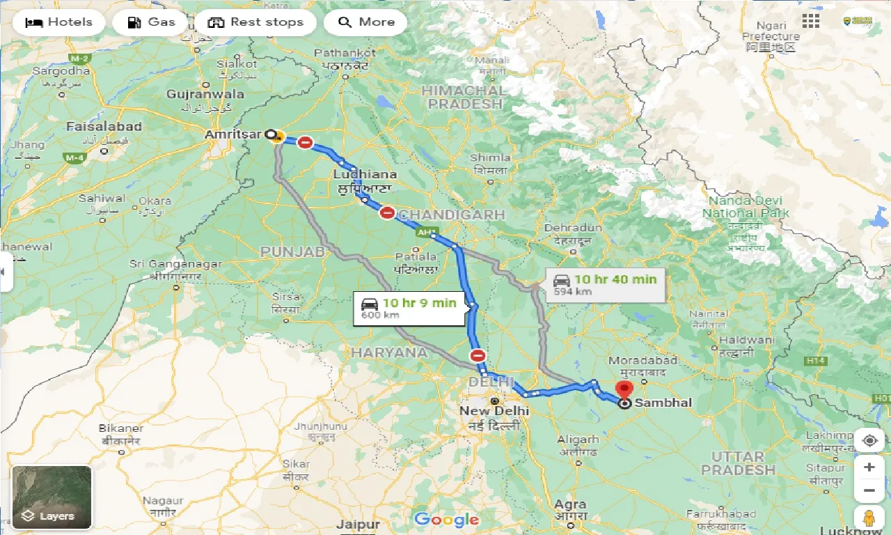 amritsar-to-sambhal-one-way