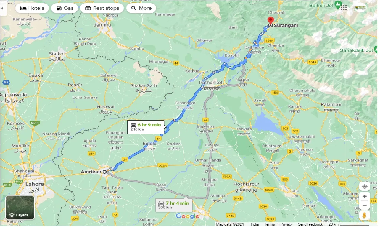 amritsar-to-surangani-taxi
