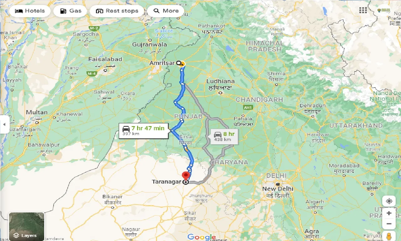 amritsar-to-taranagar-taxi